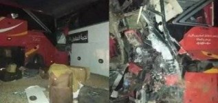 43 وفاة وإصابة في حادث مروري مروع في صحراء العبر بحضرموت
