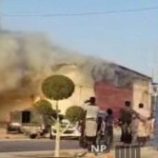 حريق يلتهم مستودعاً لمعدات الطاقة في الغيضة ويتسبب بخسائر مادية كبيرة