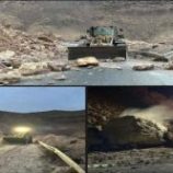 إعادة فتح الطريق الدولي بين نشطون و الأنفاق عقب انهيار صخري