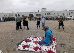 الأجهزة الأمنية والنيابة في أبين تنفذان حكم الاعدام بحق المحكوم عليه منصور عبدالله سالم حسين أمبو.