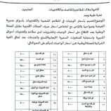 تعميم رسمي بمحافظة المهرة يحدد أسعار الوجبات في المطاعم الشعبية والكافتيريات .