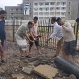 مدير عام مديرية التواهي يقوم بجولة تفقدية لتفقد أضرار المنخفض الجوي