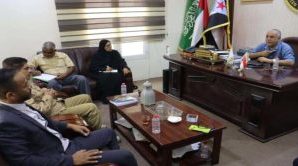 فريق التوجية الرئاسي يستقبل رئيس نقابة المهندسين الجنوبيين بساحل حضرموت