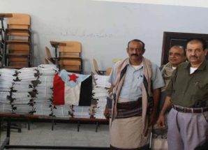 انتقالي بيحان يرفد مكتب التربية والتعليم بالمديرية بكمية من الكتب المدرسية