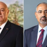 الرئيس الزُبيدي يهنئ الرئيس اللبناني جوزاف عون بذكرى استقلال بلاده