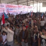 تواصل الاحتشاد في مخيم اعتصام زنجبار تأكيدا لمطلب إعلان دولة الجنوب العربي