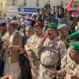 مخيم الاعتصام المفتوح في عتق يستقبل وفودًا من القيادات العسكرية والأمنية دعمًا للمطالبة بإعلان دولة الجنوب