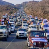 حشود غفيرة من أبناء يافع في طريقها للعاصمة عدن للمشاركة في الأعتصام المفتوح