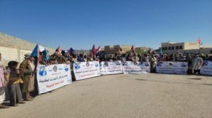 مسيرة شعبية احتفالية بانتصارات القوات الجنوبية في نصاب