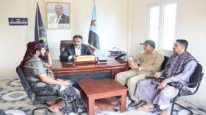 رئيس انتقالي أبين يلتقي قائد الحزام الأمني بزنجبار لمناقشة مستجدات الأوضاع الأمنية بالمديرية