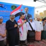 وفد من أبناء محافظة سقطرى يصل إلى ساحة اعتصام المكلا