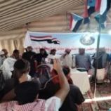 وفد من قبيلة بلعبيد يصل إلى مخيم الاعتصام في سيئون