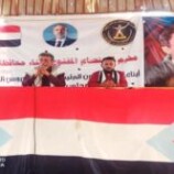 العولقي يقدم محاضرة سياسية توعوية في مخيم الاعتصام أبين