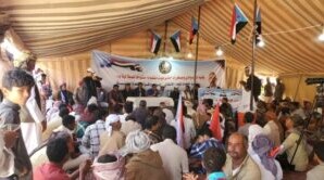 خيمة اعتصام سيئون تستقبل وفد شباب قبائل ثعين بالمشقاص