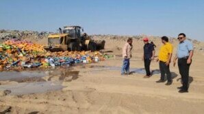 إتلاف 70 طن عصائر منتهية الصلاحية في المنصورة