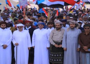 قيادات المجلس الانتقالي يشاركون حشود المعتصمين بالمهرة ويؤكدون دعم مطالب إعلان دولة الجنوب العربي