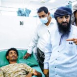 العميد الوالي يزور جرحى قوات حزام أبين المرقدين بمستشفى عبود