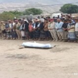 تشييع جثمان الشهيد محمد شايف إلى مسقط رأسه بالملاح