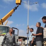 صيانة أعمدة الإنارة بالشوارع والأحياء السكنية بمديرية المنصورة إستعداداً لقدوم شهر رمضان