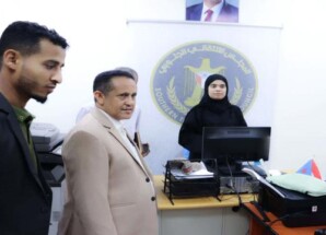 الحالمي يتفقد سير العمل في انتقالي العاصمة عدن