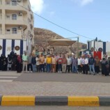 كادر الأمانة العامة يواصل وقفته الاحتجاجية لكسر الوصاية السعودية المفروضة على شعب الجنوب