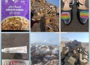 هيئة المواصفات والمقاييس ترفض وتتلف دجاج مجمد فاسد ومنتجات مغشوشة مخالفة في العاصمة عدن والوديعة وشحن