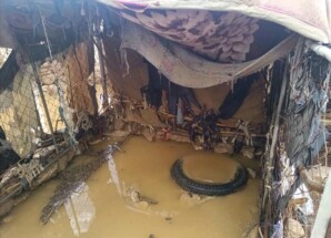 الأمطار الغزيرة تسبب أضرار كبيرة في مديرية رضوم بشبوة