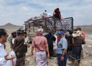 تسيير قافلة إغاثية غذائية وإيوائية للنازحين في وادي “شعبو” بمديرية المضاربة